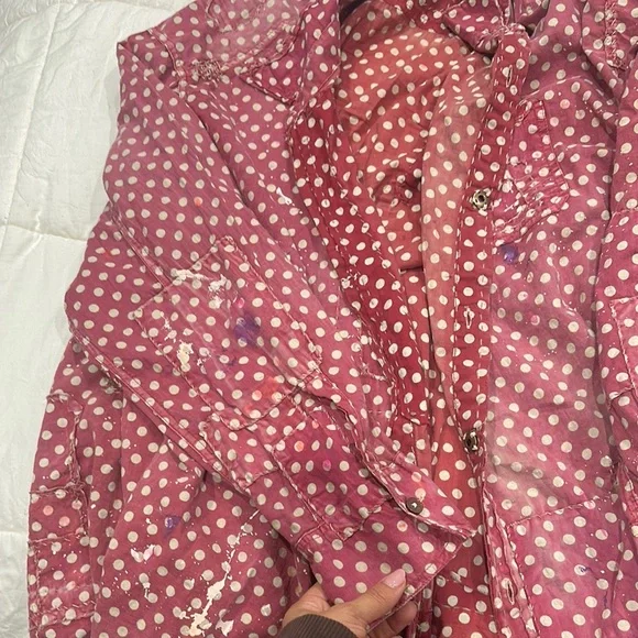 Magnolia Pearl Red Polka Dot Button-Up Shirt - Picture 2 of 3